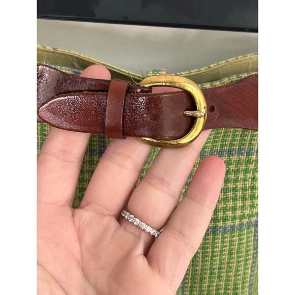 Vintage David Fergunson by The Country House 60s Plaid Wool Belted Skirt Size S - Picture 5 of 11